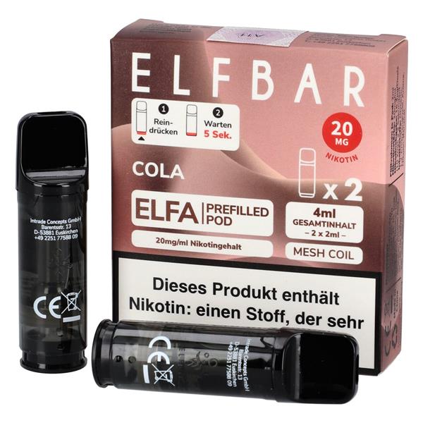 ELF BAR - ELFA Cola 2x Pods 600 Züge